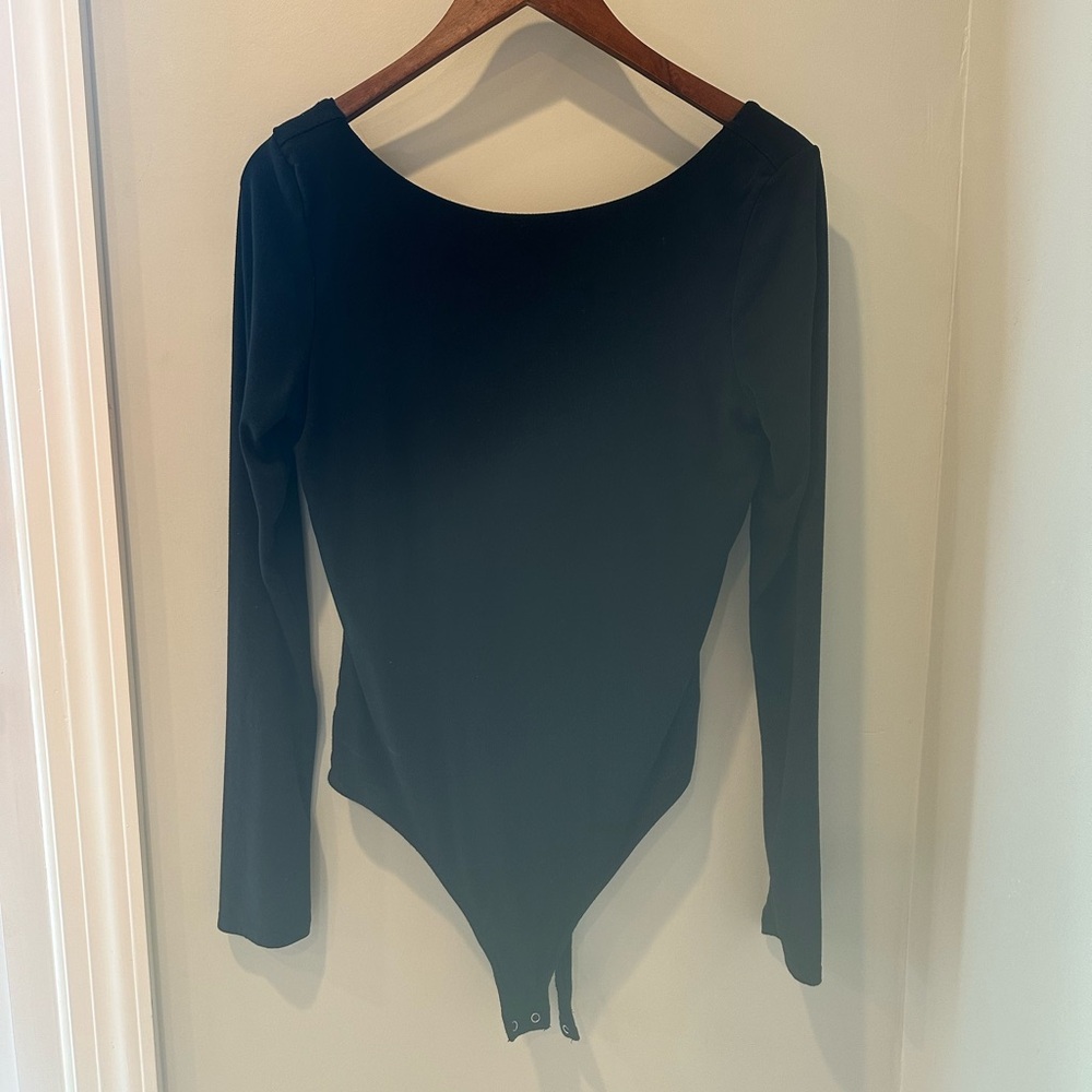 Z Supply Baela Black Long Sleeve Bodysuit